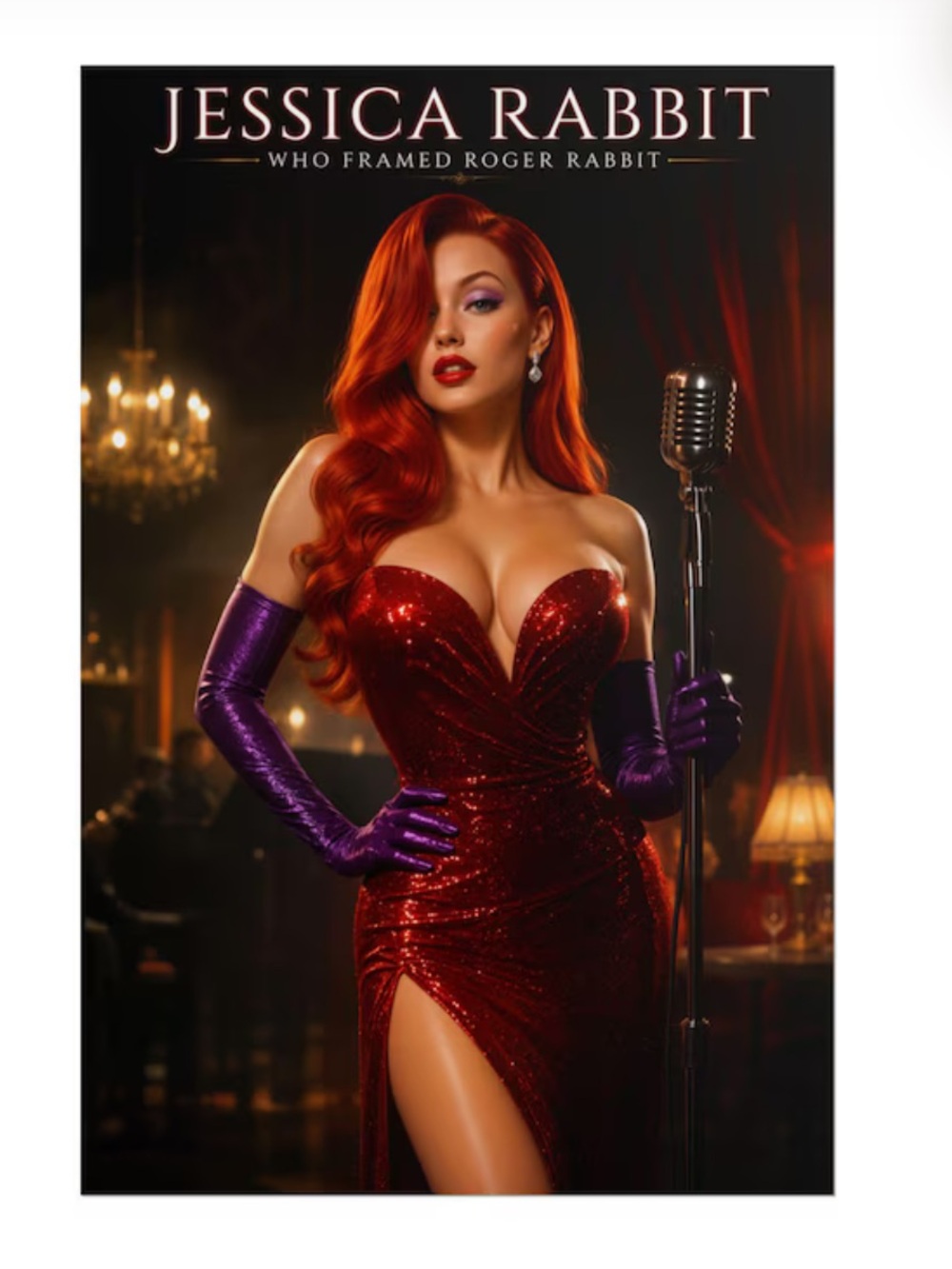 California Costumes Silver Screen Sensation Jessica Rabbit Halloween Costume